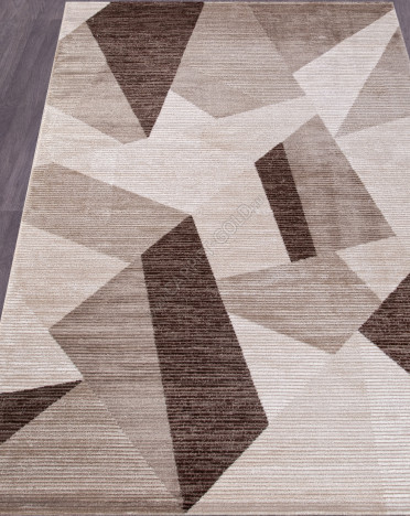 Ковер турецкий 04046B ARMINA (PP Heatset Высокоплотный, коричневый)