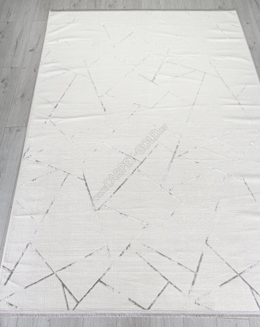 Ковер турецкий 32009A SHINE (Полиэстер, кремовый)