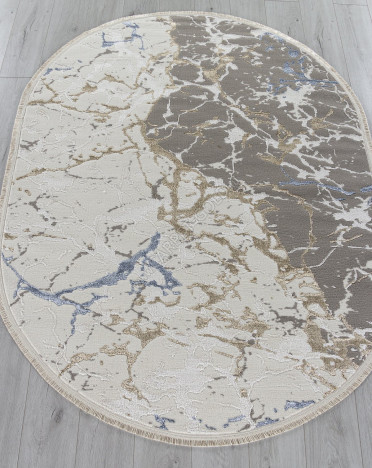 Ковер 27231A - GRY / NAVY - Овал - коллекция MOSSO