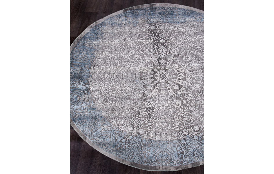 Ковер 03878A - BLUE / BLUE - Круг - коллекция ARMINA