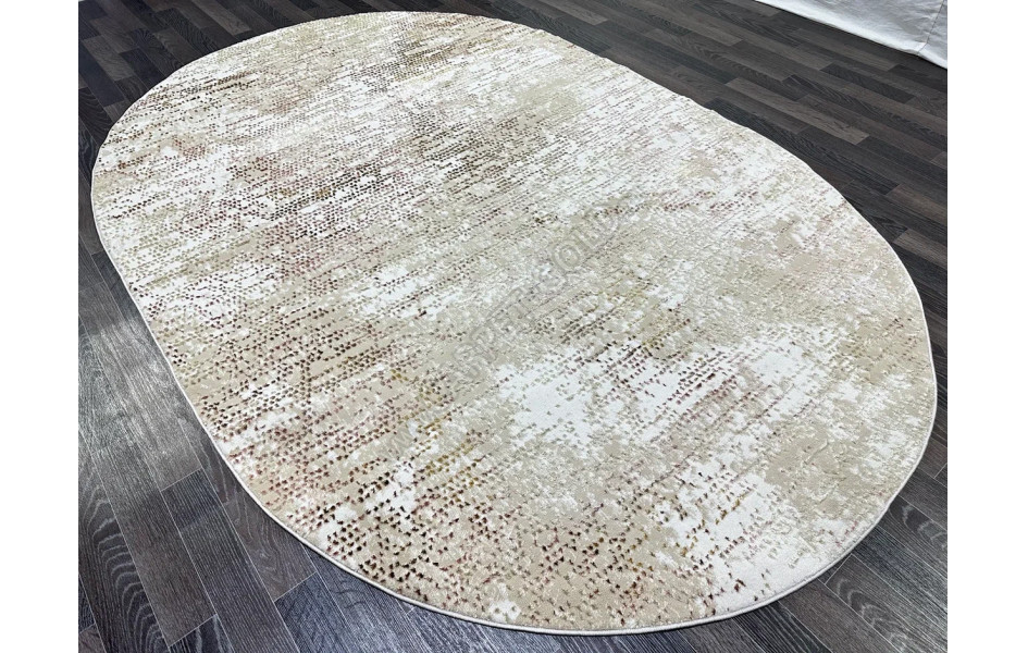 Розовый ковер A3581A_IVORY PINK Lowa овал