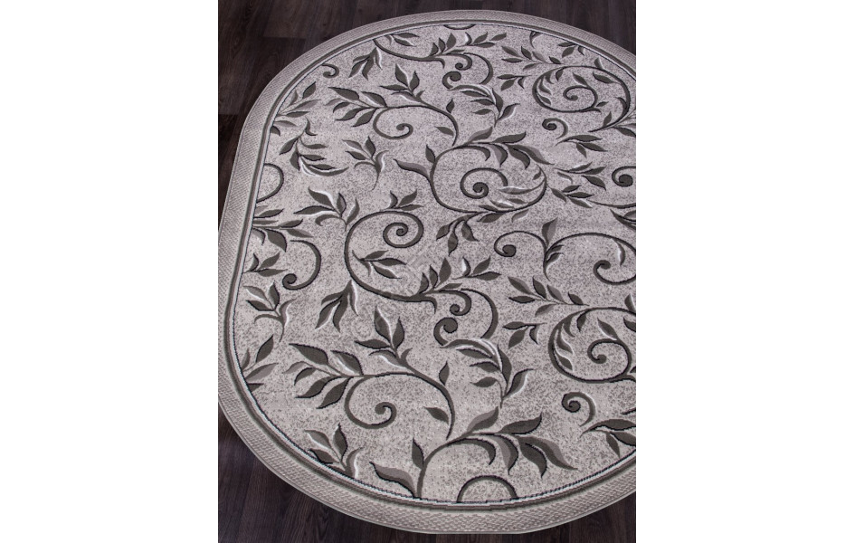 Ковер d230 - LIGHT GRAY - Овал - коллекция SILVER
