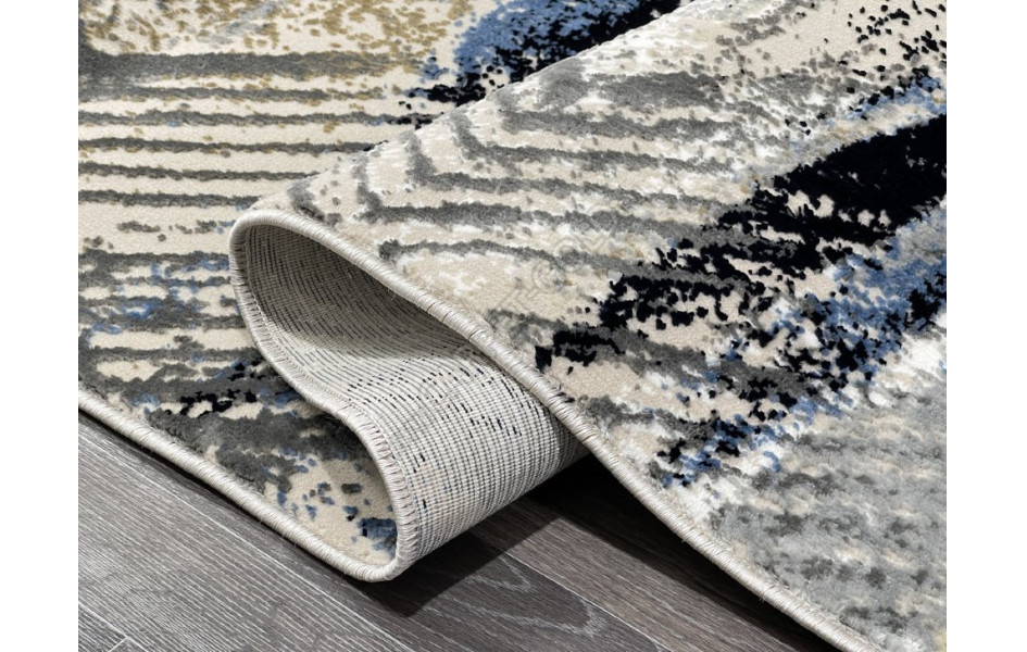 Турецкий ковер 40670A_LACIVERT / K.GRI ОВАЛ