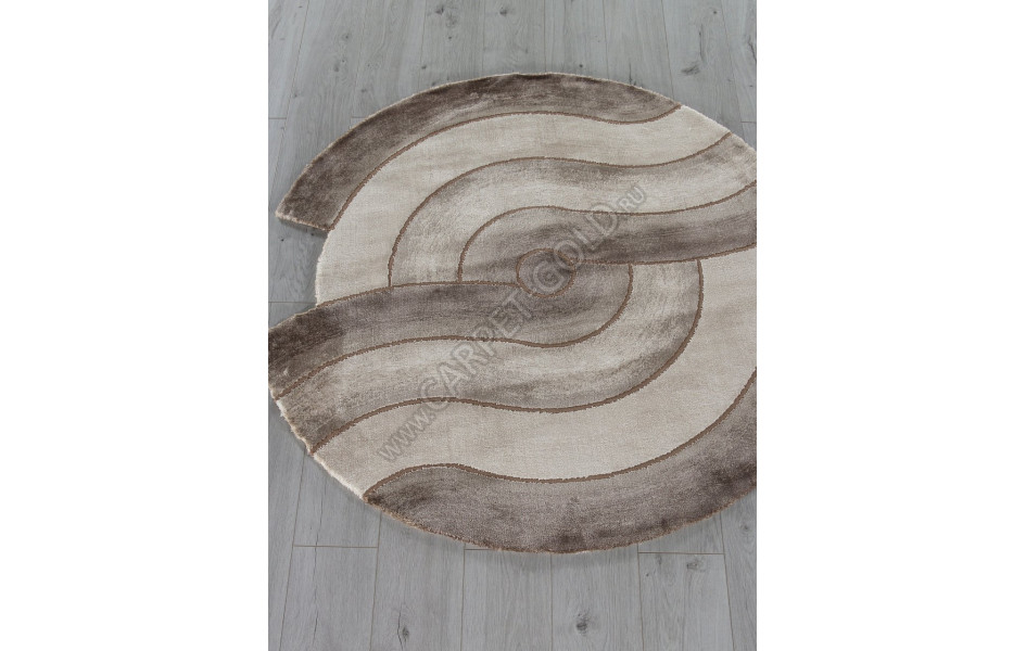 Ковер 00836A - BROWN / BROWN - Круг - коллекция SAFIR